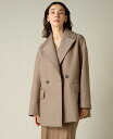 【SALE/60%OFF】Liesse ボンディングハーフPコート リエス ジャケット・アウター ピーコート ベージュ ブラック【送料無料】