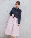 【SALE/30%OFF】TOCCA 【洗える】BUTTERFLIES UTOPIA スカート トッカ スカート ロング・マキシスカート ネイビー ピンク【送料...