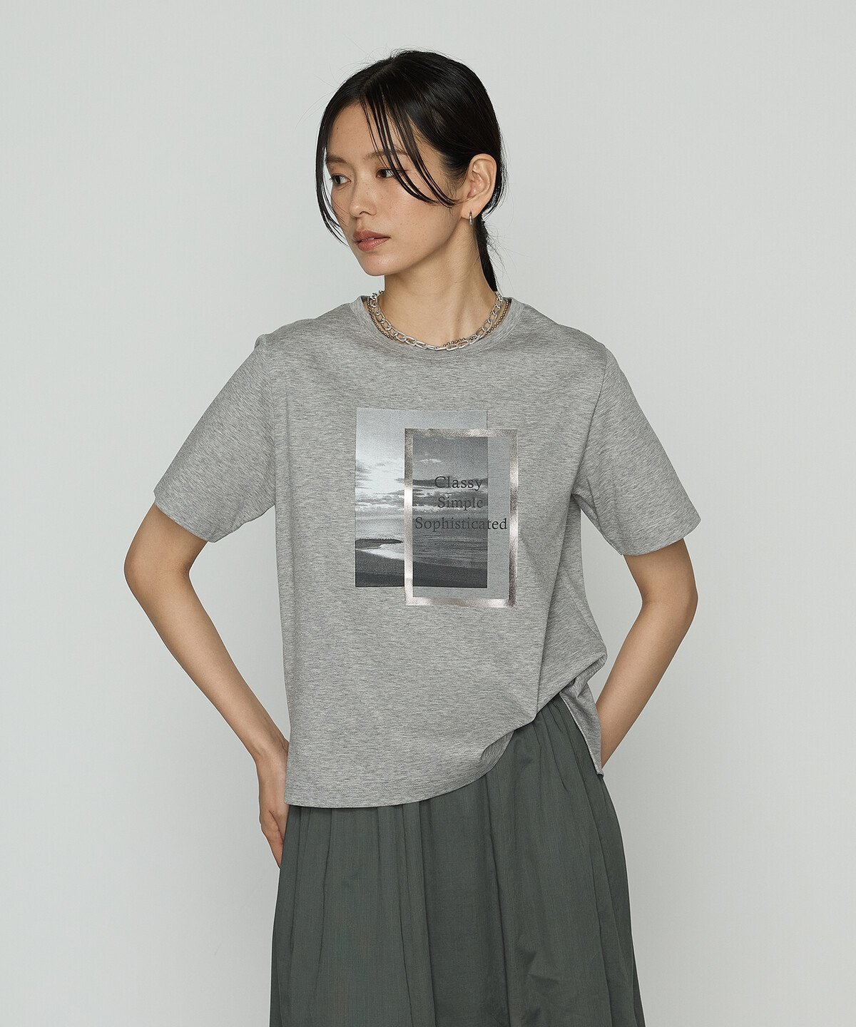 COMME CA S-SIZE [ Sサイズ ] スーピマコットンポンチ フォトTシャツ コムサ トップス カットソー・Tシャツ ホワイト ネイビー グレー【送料無料】