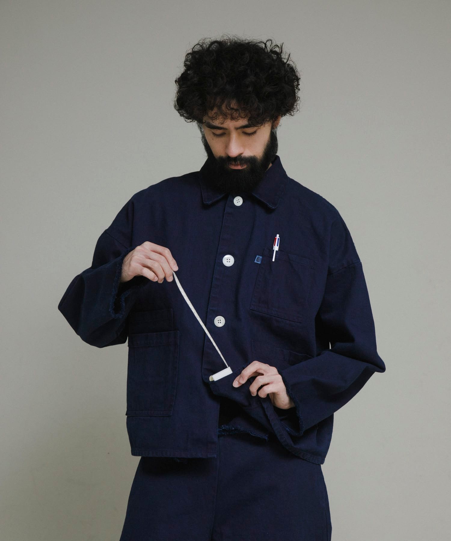 【SALE／50%OFF】URBAN RESEARCH BUYERS SELECT 『別注』LOWERCASE×URBS FACEカバーオール ユーアールビーエス ジャケット・アウター デニムジャケット ネイビー【送料無料】