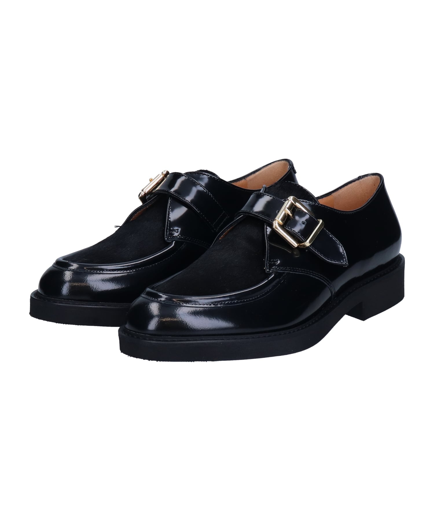 【SALE／40%OFF】Luca Grossi 【Luca Grossi】異素材コンビモンクストラップシューズ インターショシュール シューズ・靴 レースアップ・ドレスシューズ ブルー【送料無料】