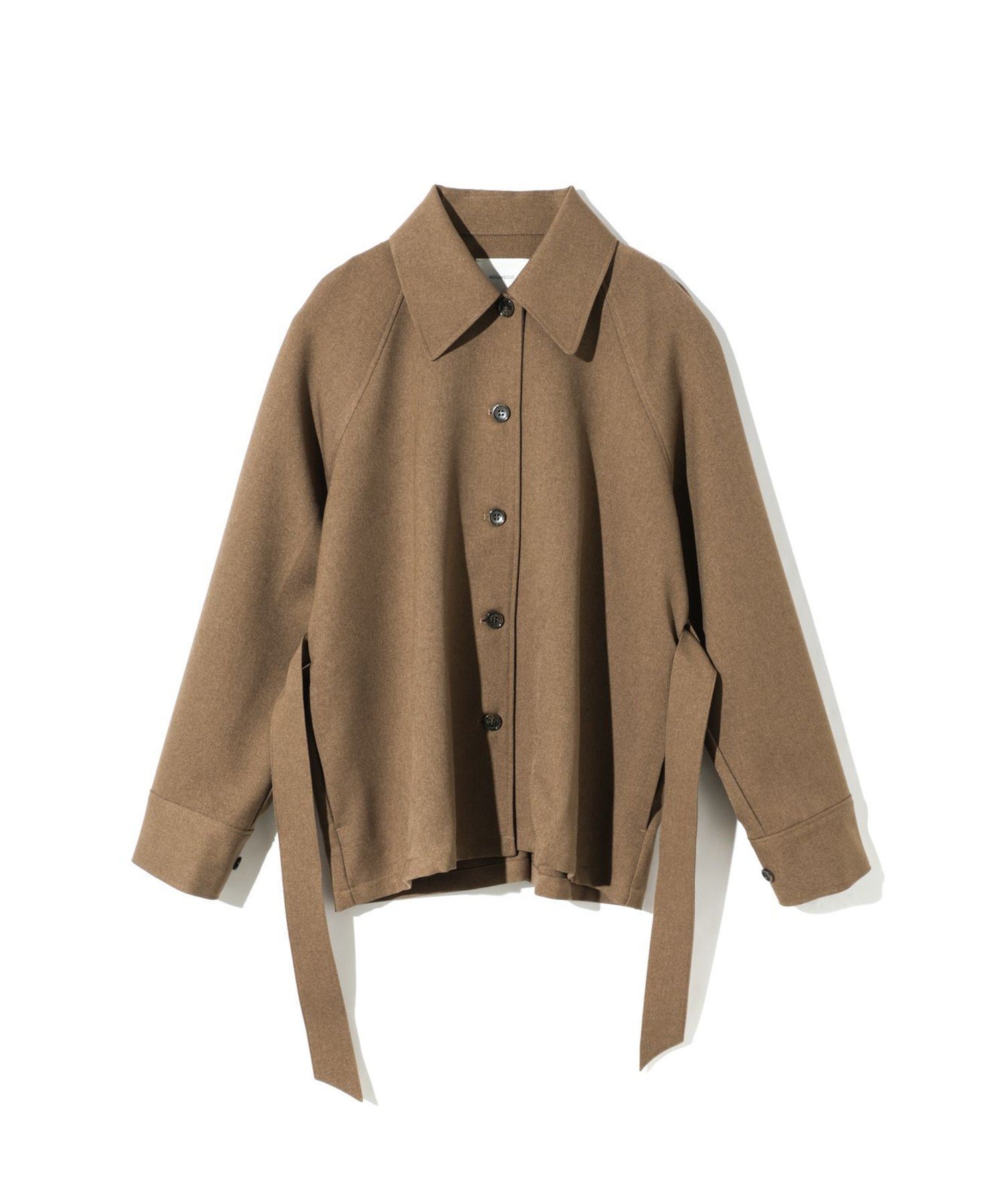 MIDIUMISOLID MIDIUMISOLID for Ladies ステンカラーシャツジャケット マーコート トップス シャツ・ブラウス ネイビー ブラック ブラウン