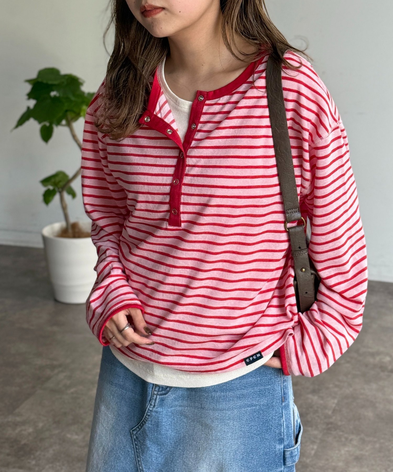 CPCM タンクセットヘンリーシアーロンT シーピーシーエム トップス カットソー・Tシャツ ホワイト レッド ブラウン ブルー【送料無料】