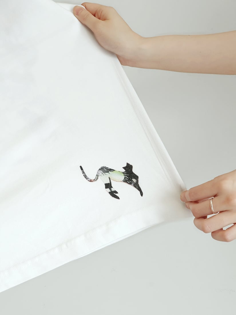 H.P.FRANCE Tシャツ「Cool Cats」Tamami Kubota アッシュペーフランス トップス カットソー・Tシャツ ホワイト