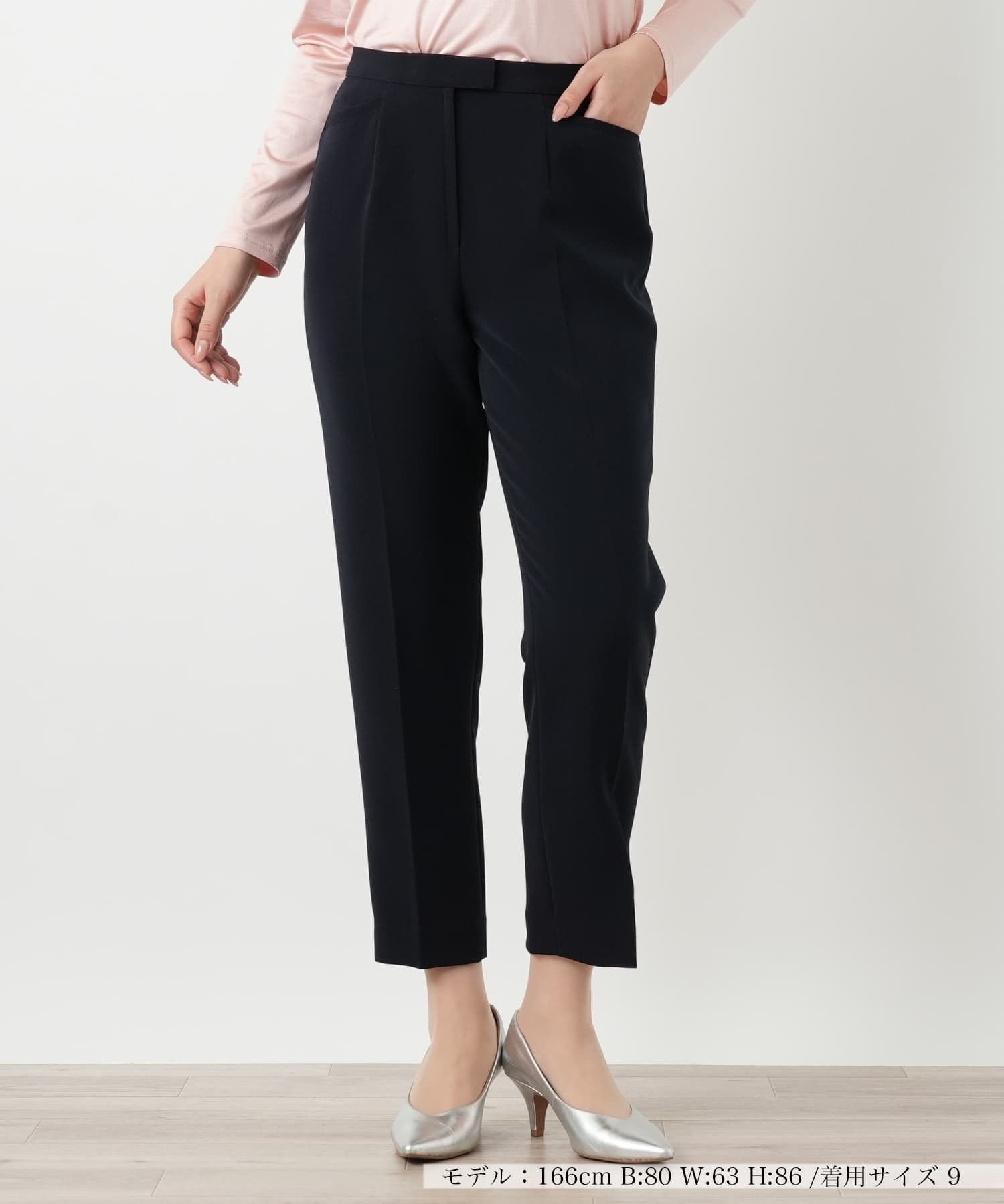 Leilian コンフォートストレッチクロップドパンツ レリアン パンツ その他のパンツ ベージュ グレー ネイビー ブラック