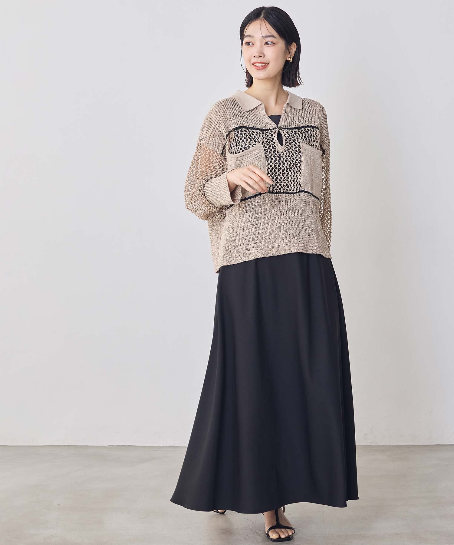 Gready Brilliant Gready Brilliant/(W)2_ヴィンテージツイルフレア グレディブリリアン スカート ロング・マキシスカート イエロー ブラック【送料無料】