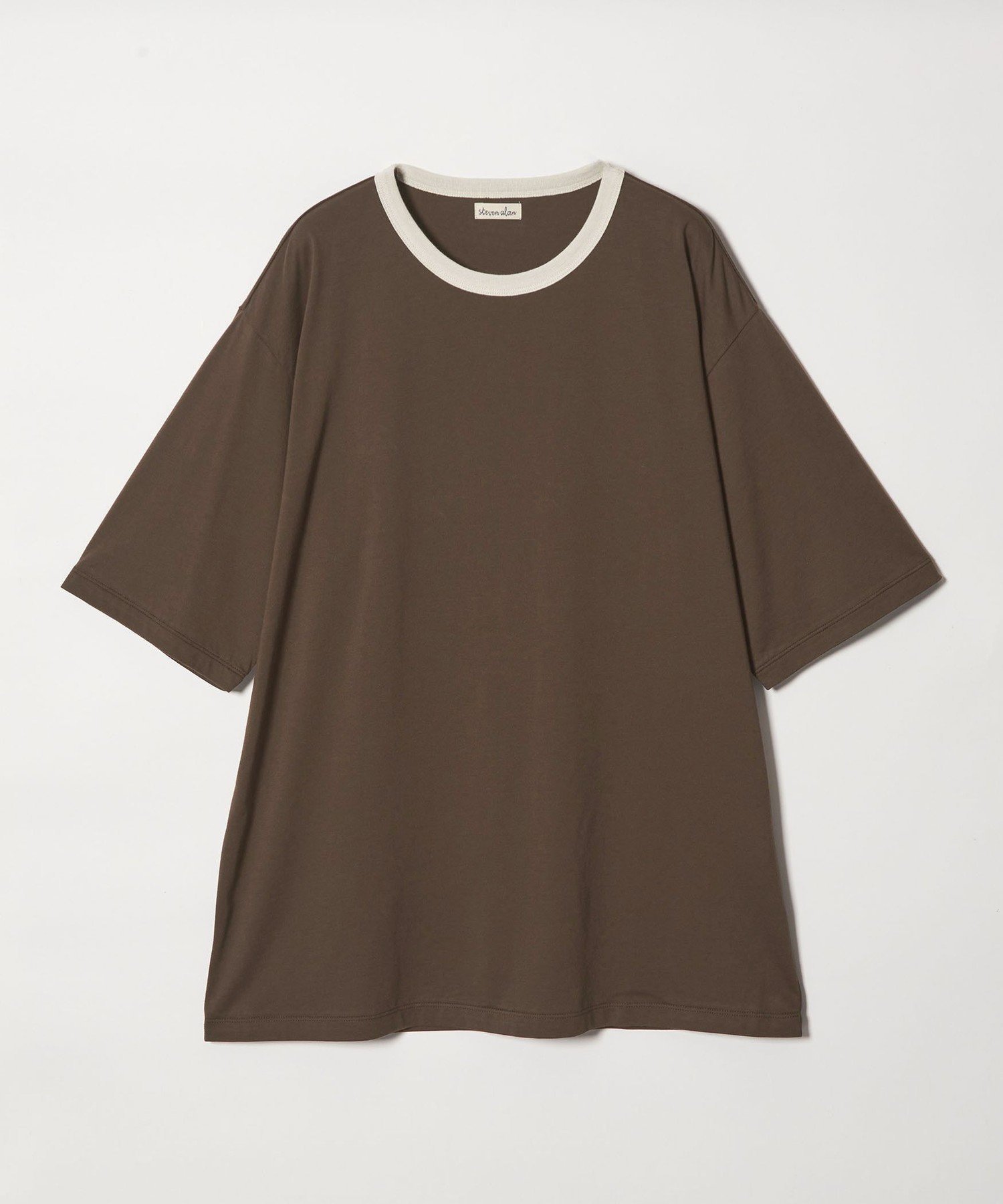 Steven Alan ＜Steven Alan＞ リンガー クルーネック Tシャツ NARROW ビューティー＆ユース　ユナイテッドアローズ トップス カットソー・Tシャツ ブラウン グレー【送料無料】 2
