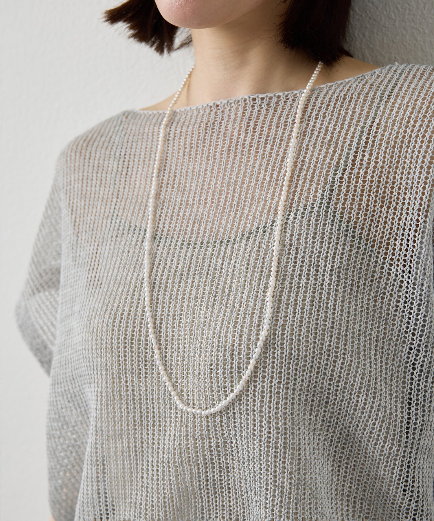 Whim Gazette 【Drawing Numbers】jour couture/パールネックレス ウィム ガゼット アクセサリー・腕時計 リング・指輪 ホワイト【送料無料】