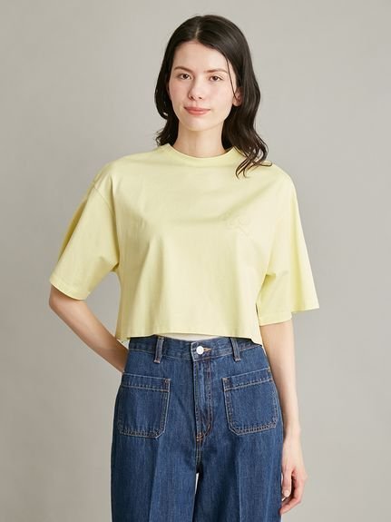 Mila Owen 【WEB限定カラー】ハイラインモノグラムTシャツ ミラオーウェン トップス カットソー・Tシャツ ピンク ホワイト ブラック