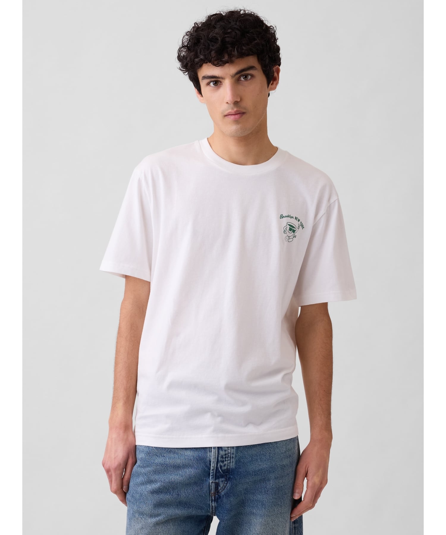 (U)エブリディ ソフト リラックスフィット グラフィックTシャツ ギャップ トップス カットソー・Tシャツ ホワイト