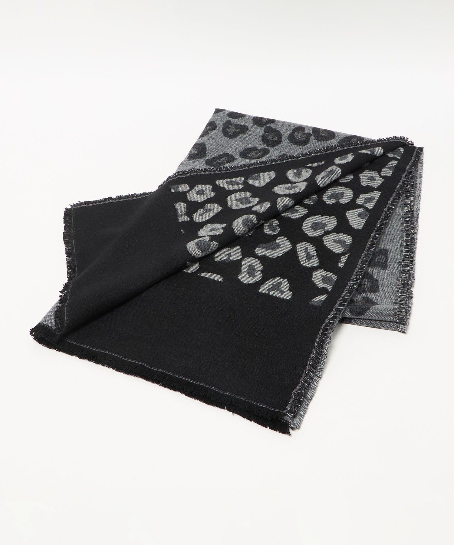 【SALE／50%OFF】UNITED ARROWS green label relaxing レオパード ジャガード ストール ユナイテッドアローズ アウトレット ファッション雑貨 マフラー・ストール・ネックウォーマー ブラック ベージュ stylife-15696372 Rakuten Fashion サンプル画像2