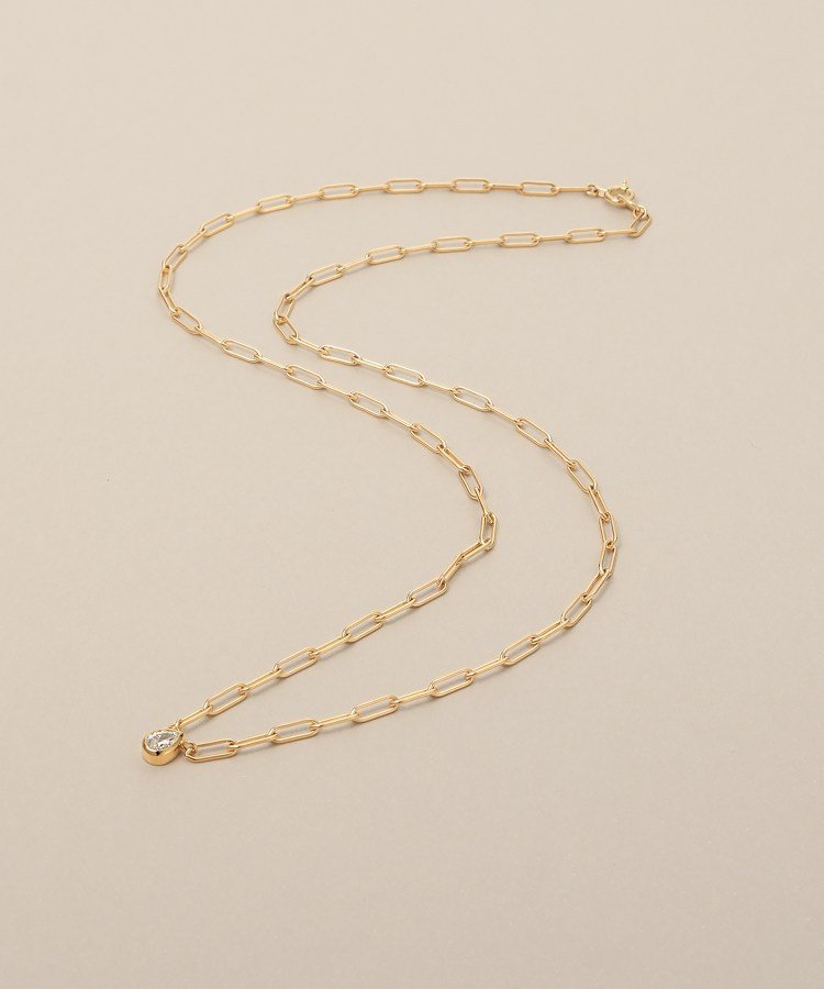 COCOSHNIK K18ダイヤモンド ペアシェイプカットふせ込み ネックレス ココシュニック アクセサリー・腕時計 ネックレス ゴールド【送料無料】