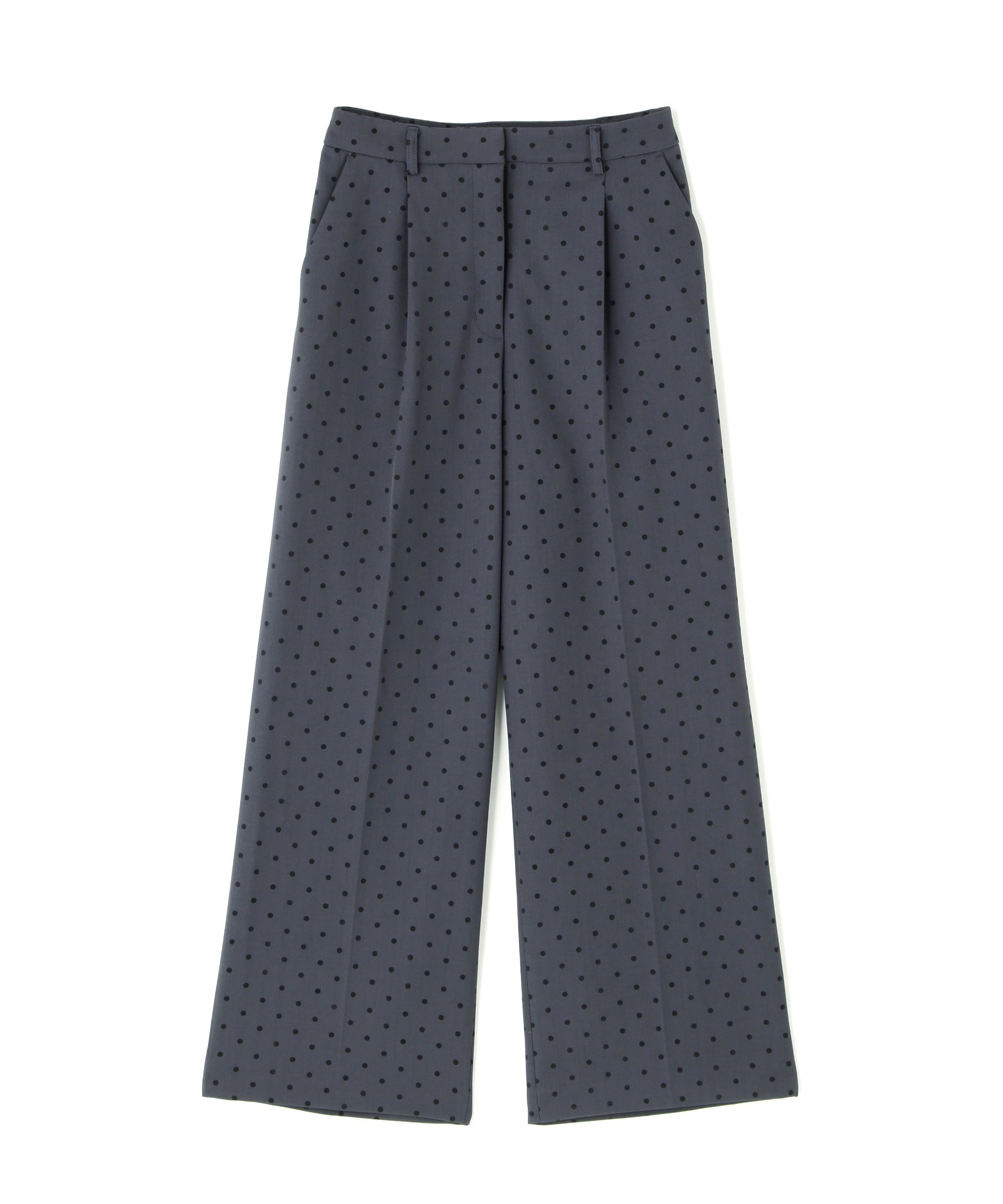 NATURAL BEAUTY BASIC ＜N.＞ドットプリントパンツ ナチュラルビューティベーシック パンツ その他のパンツ ブラック グレー
