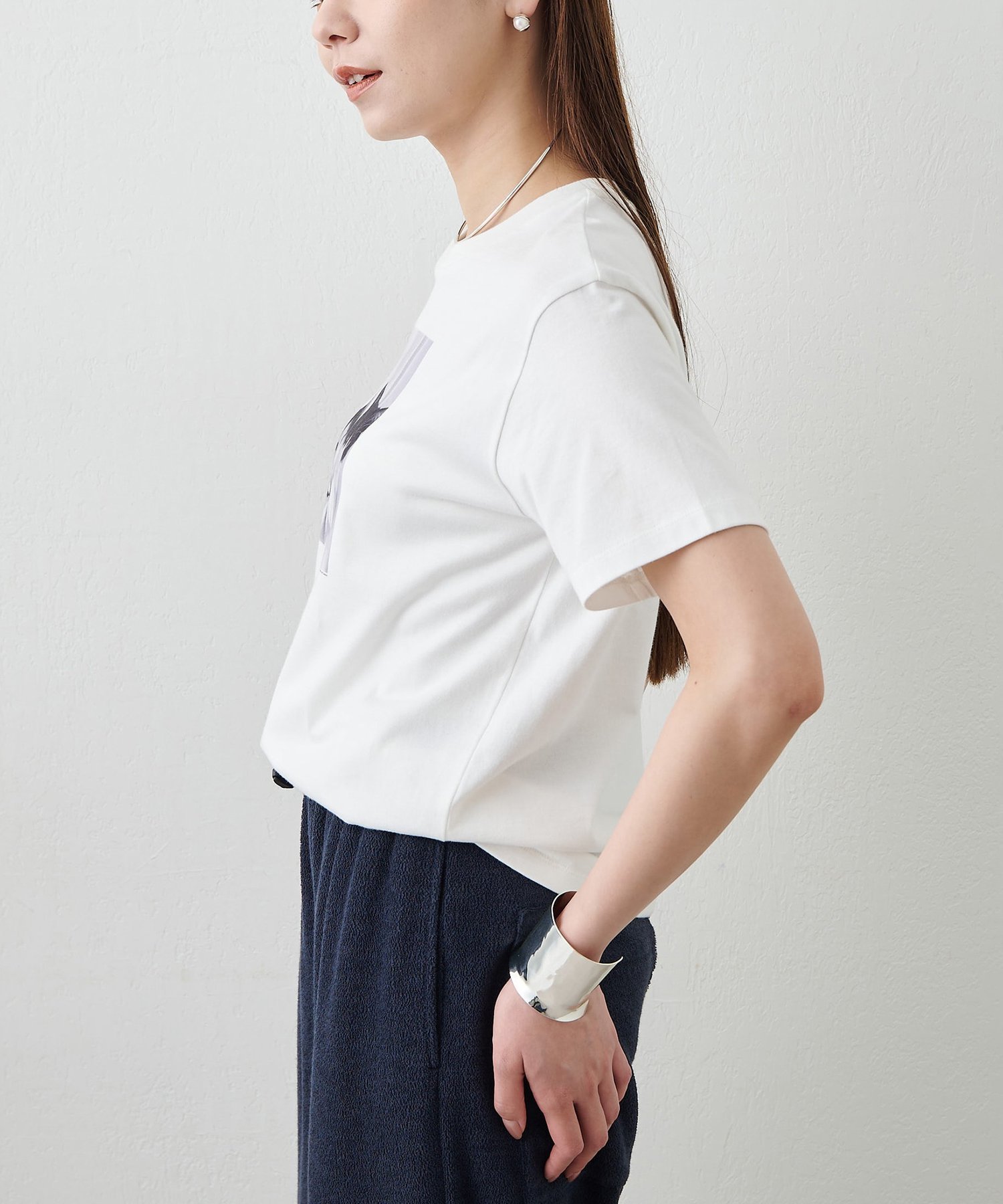 Whim Gazette 【Drawing Numbers】キャットTシャツ ウィム ガゼット トップス カットソー・Tシャツ ホワイト