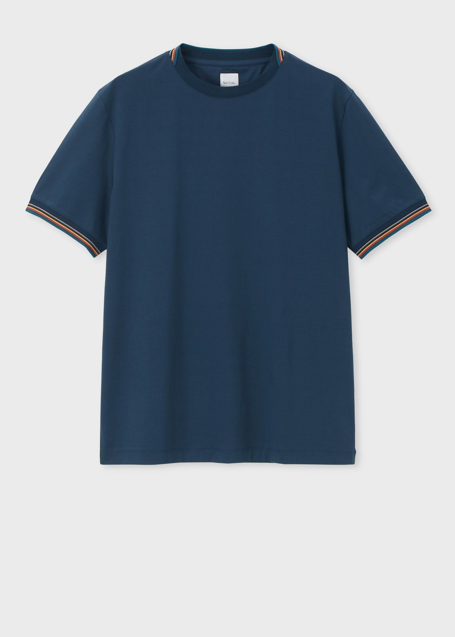 【SALE／30%OFF】Paul Smith シグネチャーストライプリブ 半袖カットソー ポール・スミス トップス カットソー・Tシャツ ブルー ホワイト【送料無料】