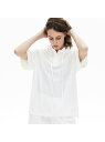 【SALE/50%OFF】LACOSTE ソリッドコットンピケフードポロシャツ(半袖) ラコステ カットソー ポロシャツ ホワイト【送料無料】