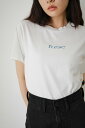 【SALE／50 OFF】AZUL BY MOUSSY WAVY FONT LOGO TEE アズールバイマウジー トップス カットソー Tシャツ ホワイト ブラック ピンク