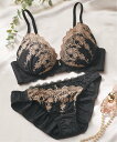 Lingerie by GeeRA ぷるるん谷間のノンワイヤーブラ&ショーツセットアップ ランジェリーバイジーラ インナー・ルームウェア ブラ＆ショ..