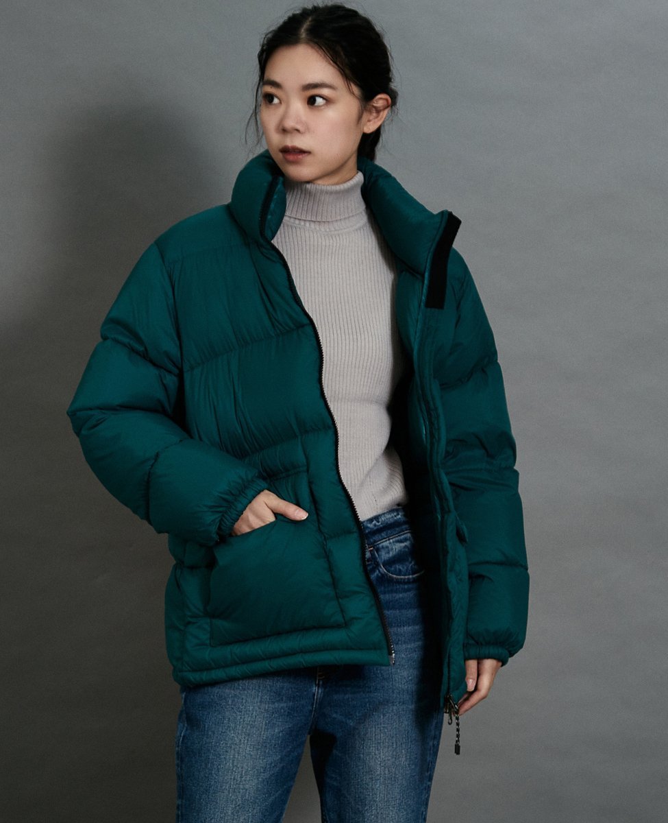 【SALE／50%OFF】MELROSE CLAIRE 【メルローズ50周年限定】【TAION 別注ハイネックダウンジャケット】 メルローズクレール ジャケット・アウター ダウンジャケット・ダウンベスト ブルー ホワイト ブラック【送料無料】のサムネイル