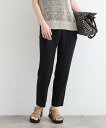 【SALE/50%OFF】INDIVI 【洗える/UVケア/SETUP可能】ラップ風テーパードパンツ インディヴィ パンツ その他のパンツ ベージュ ブラック ...