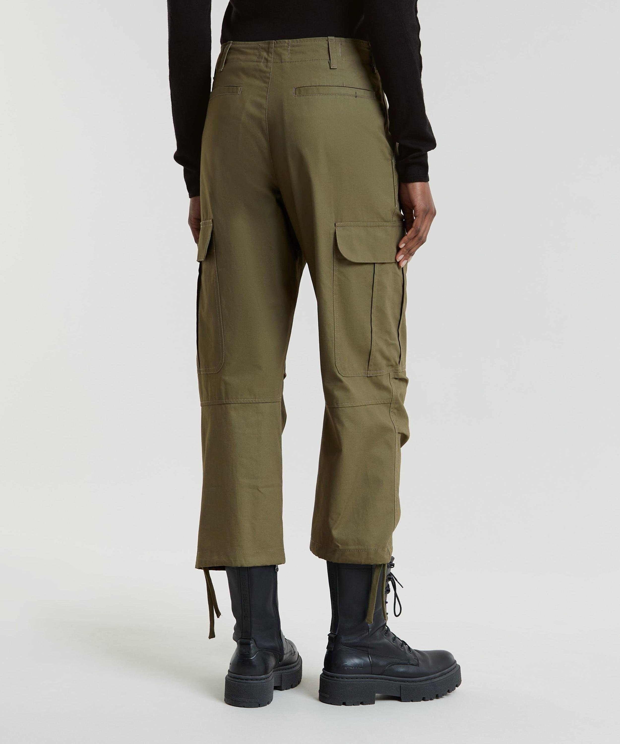 【公式ショップ】CARGO CROPPED DRAWCORD PANTS/クロップドカーゴパンツ ジースターロゥ パンツ カーゴパンツ カーキグリーン