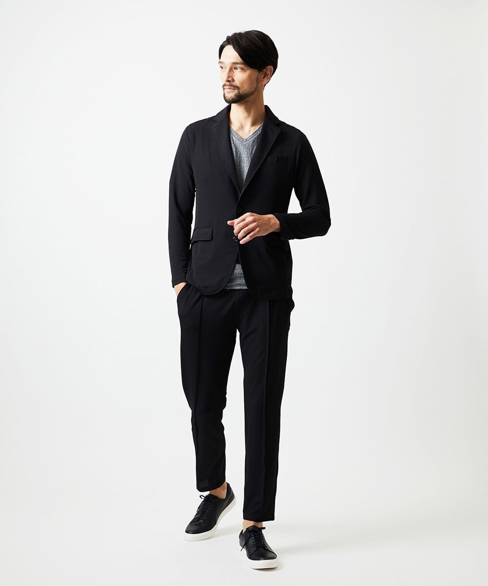 【SALE／40%OFF】MICHEL KLEIN HOMME 【セットアップ】SUPERGAコラボジャケット ミッシェルクランオム ジャケット・アウター テーラードジャケット・ブレザー ブラック【送料無料】