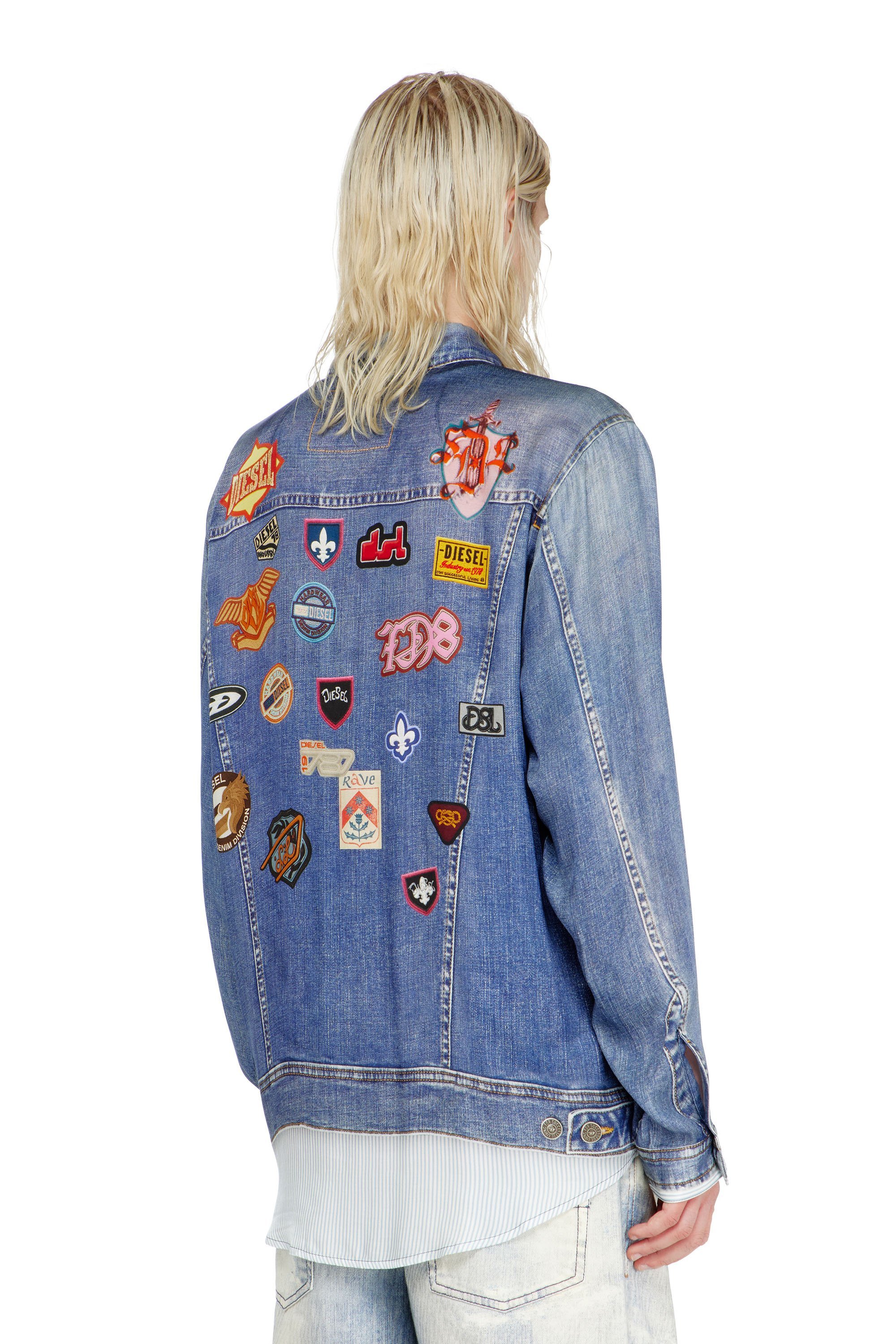 メンズ シャツ S-SIMPLY-PATCH ディーゼル トップス シャツ・ブラウス ブルー