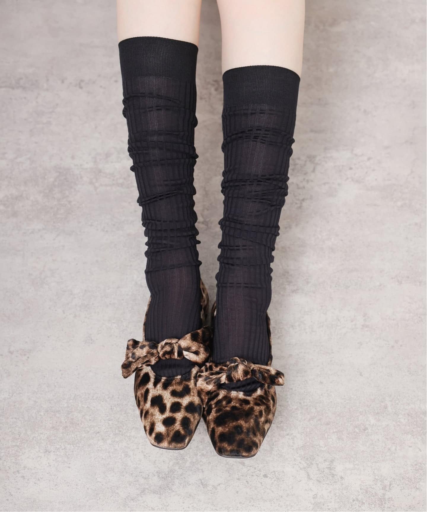LE TALON LETALON Rib High socks ルタロン 靴下・レッグウェア 靴下 ブラウン グレー ブラック