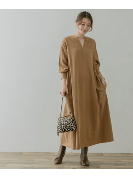 ROSSO 【予約】F by ROSSO カフタンワンピース アーバンリサーチロッソ ワンピース ワンピースその他 ブラウン ブラック カーキ【送料無料】
