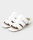 【SALE/40%OFF】INDIVI 【合皮】グルカ風デザインミュールサンダル インディヴィ シューズ・靴 サンダル ブラック ホワイト【送料無料】