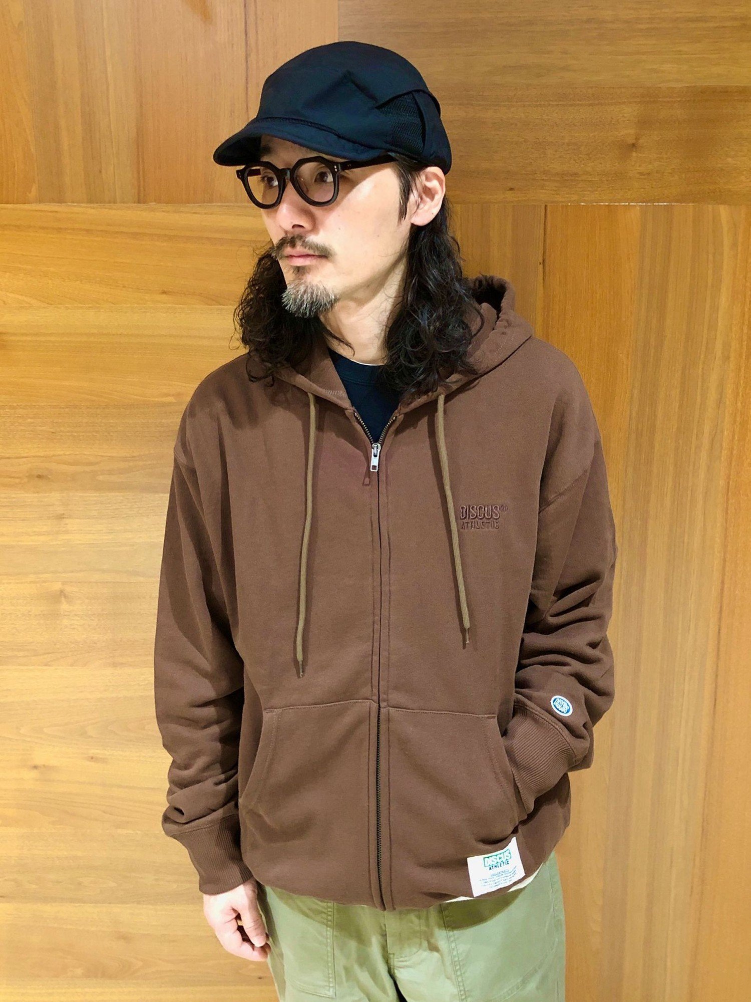 【SALE／30%OFF】Grand PARK NICOLE DISCUS(ディスカス)別注USAコットンジップフーディ ニコル トップス パーカー・フーディー ブラック グレー【送料無料】