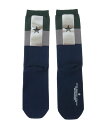 CONVERSE TOKYO STAR FOIL PRINT COLOR BLOCK SOCKS コンバーストウキョウ 靴下・レッグウェア 靴下 ブラウン ネイビー ブラック