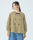 BEAMS HEART WOMEN 後ろ フレア ノーカラー ブルゾン 25AW レディース ビームス ハート ジャケット・アウター ブルゾン・ジャンパー ブラック ベージュ【送料無料】