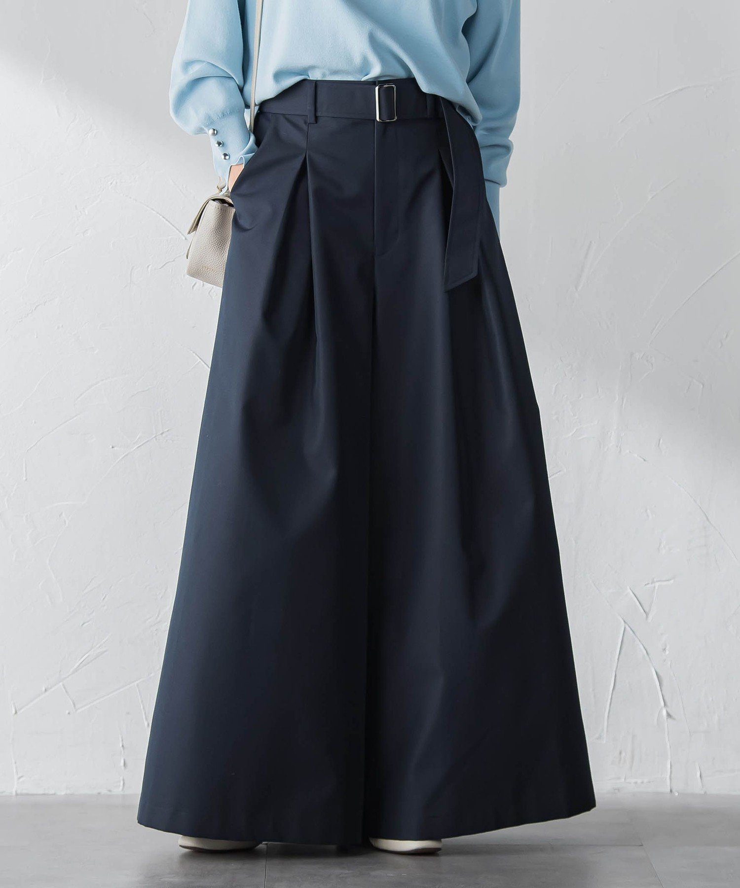 LAUTREAMONT スーパーワイドチノパンツ≪花粉防止/撥水≫ ロートレアモン パンツ その他のパンツ ネイビー ベージュ