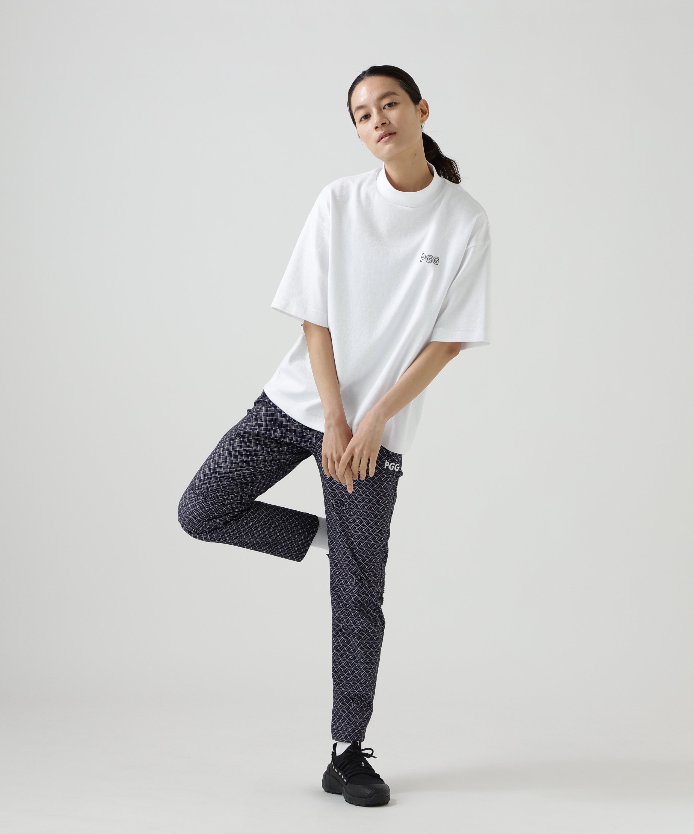 PEARLY GATES イントレチャートTEXBRIDトリコットパンツ (LADIES) パーリーゲイツ パンツ その他のパンツ ネイビー