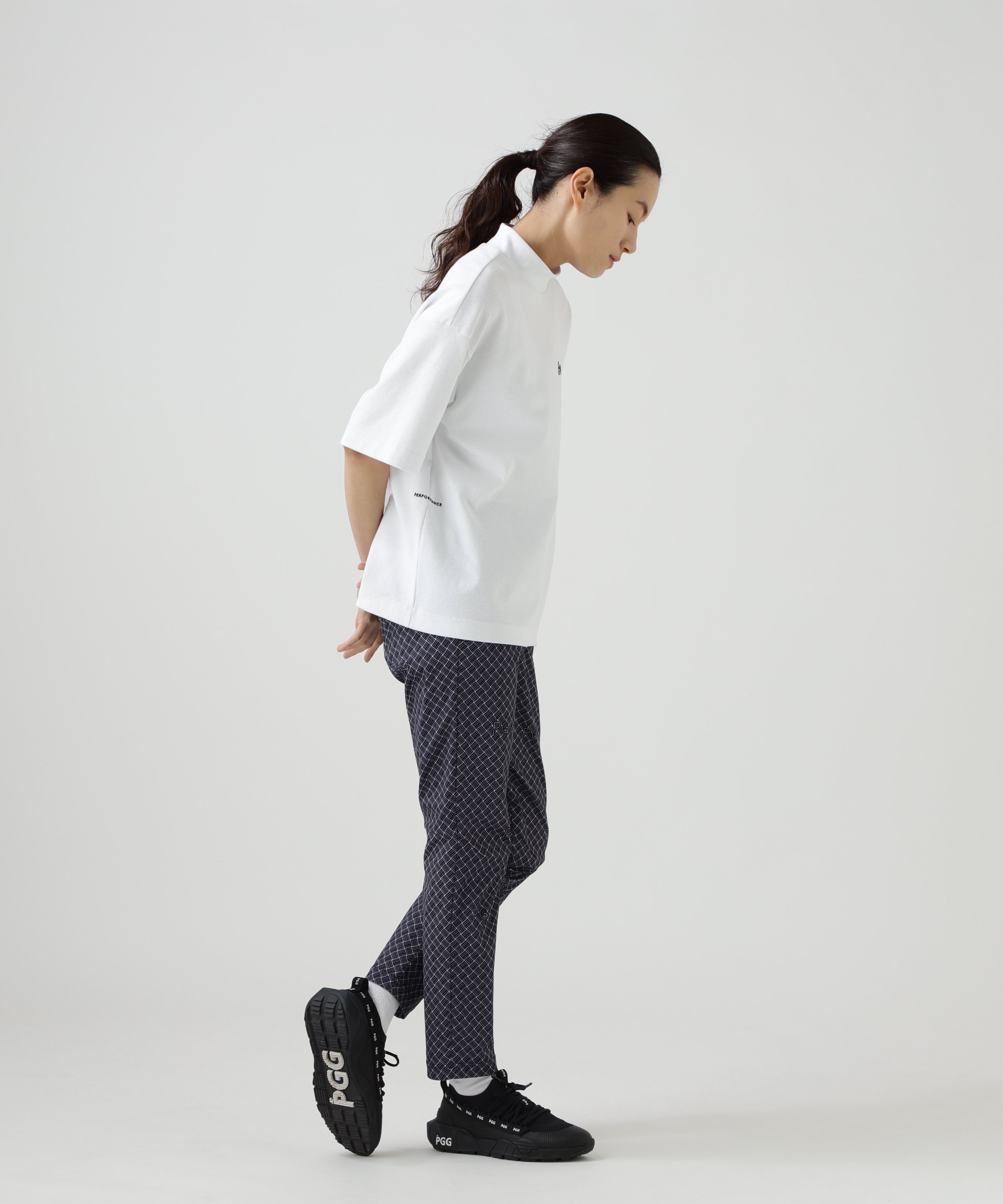 PEARLY GATES イントレチャートTEXBRIDトリコットパンツ (LADIES) パーリーゲイツ パンツ その他のパンツ ネイビー