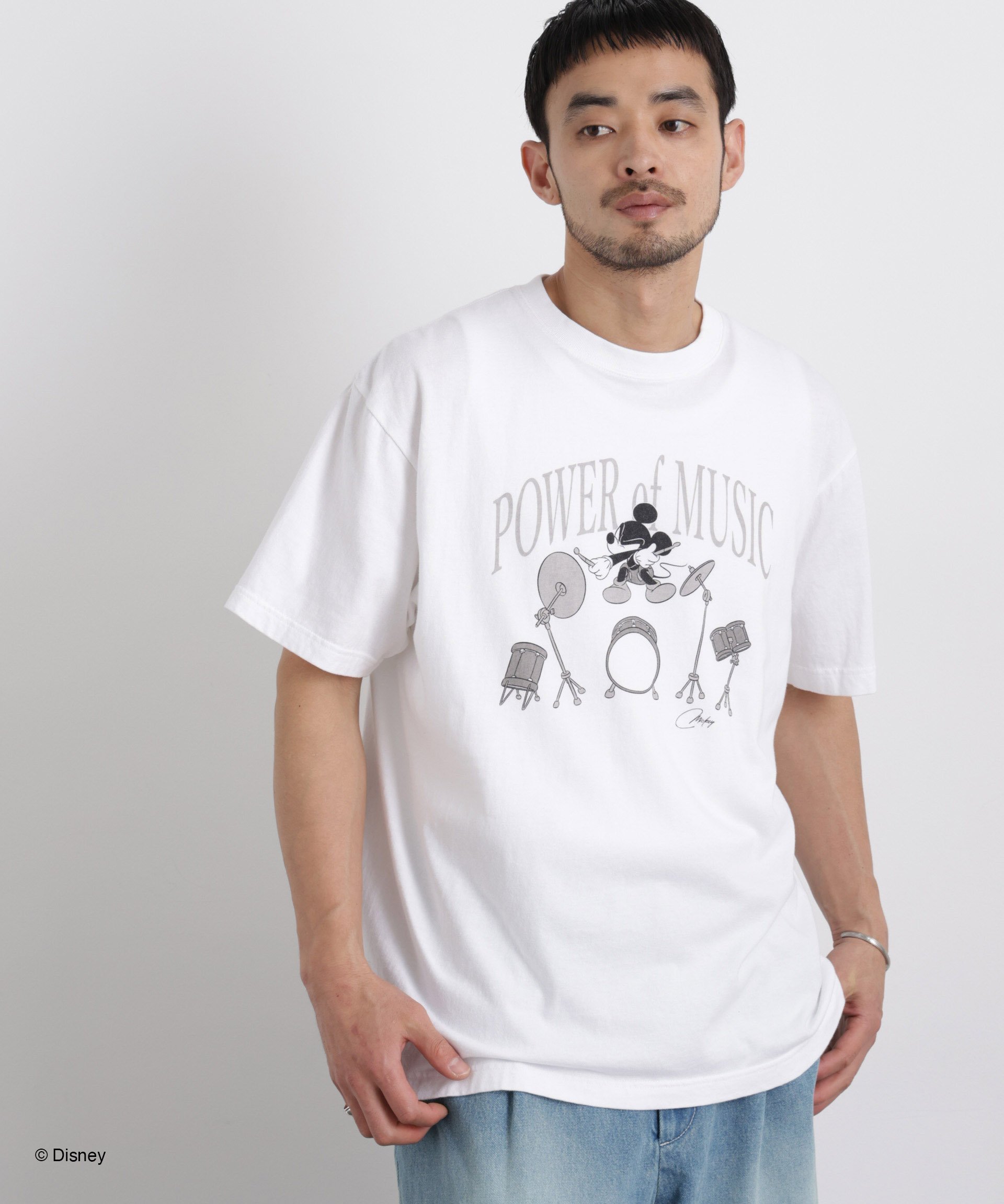 【SALE／5%OFF】NANO universe GOOD ROCK SPEED / ROCK / Micky / Tシャツ ナノユニバース トップス カットソー・Tシャツ グレー ブラウン ホワイト【送料無料】