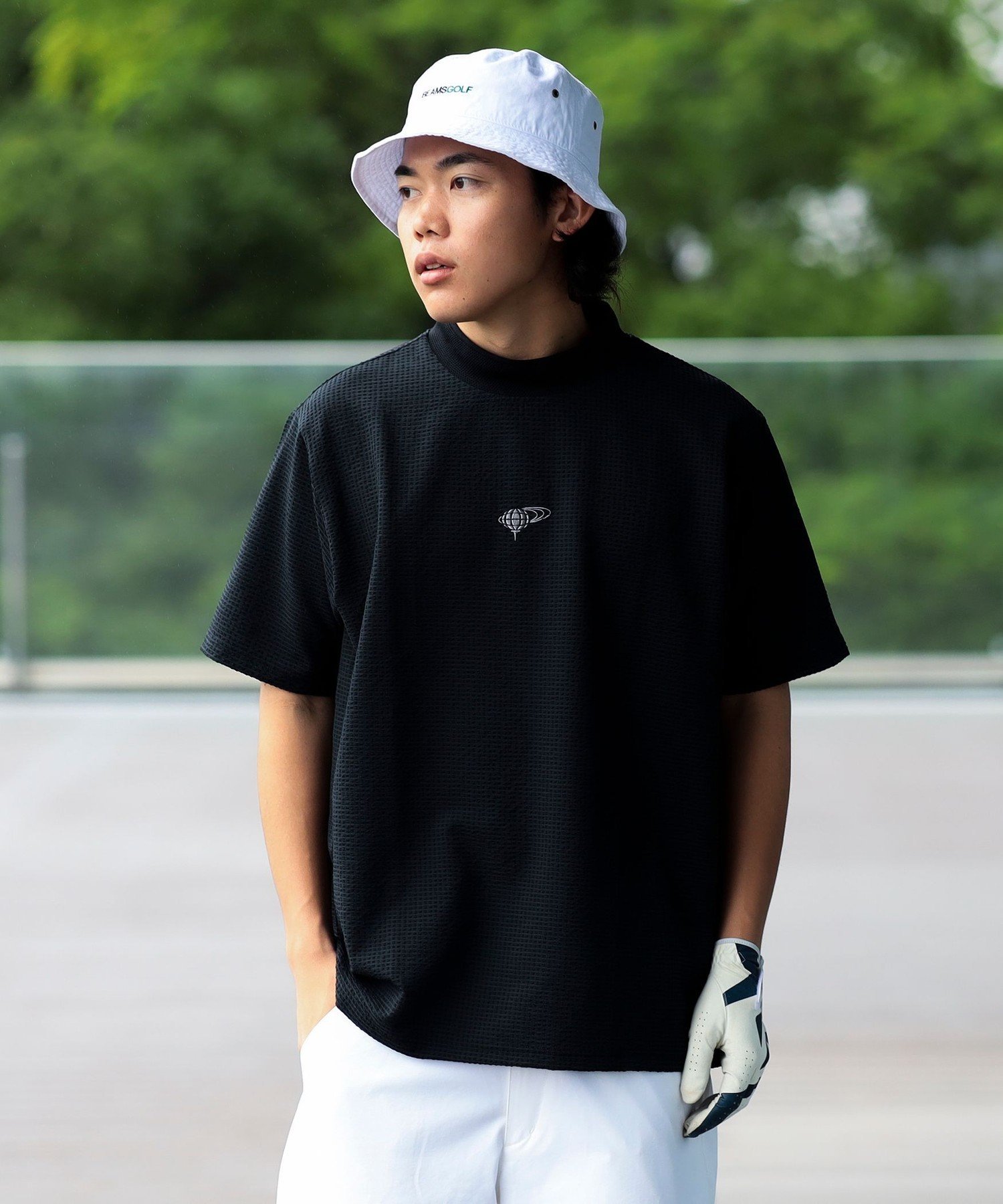 BEAMS GOLF ORANGE LABEL ORANGE LABEL / ドットエア(R)メッシュ モックネックシャツ(吸水速乾) ビームス ゴルフ トップス スウェット・トレーナー ブラック ブラウン【送料無料】