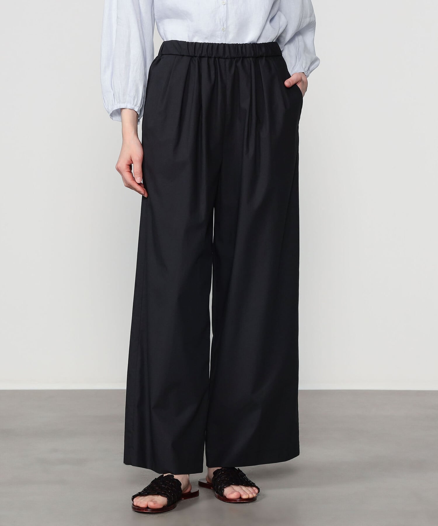 Bshop MORRIS & SONS ｜ コットン ワイドイージーパンツ WOMEN ビショップ パンツ その他のパンツ グレー ブラック ベージュ