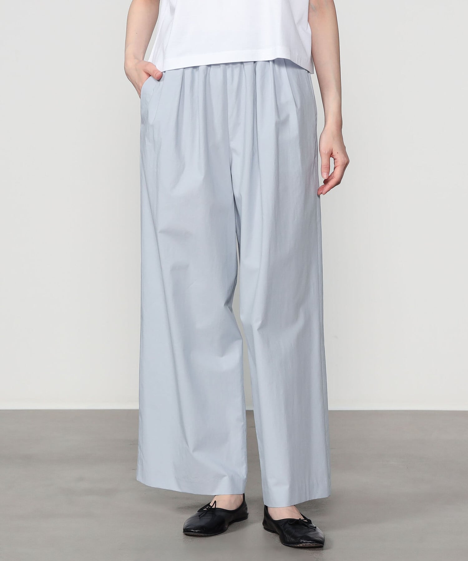 Bshop MORRIS & SONS ｜ コットン ワイドイージーパンツ WOMEN ビショップ パンツ その他のパンツ グレー ブラック ベージュ