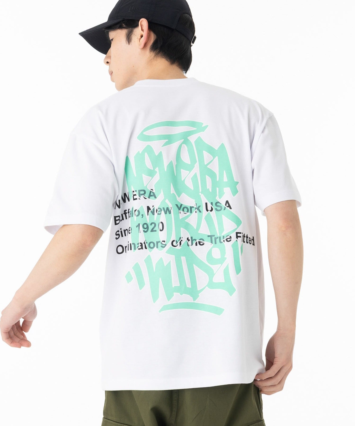 ニューエラアパレル 半袖Tシャツ グラフィックロゴ ONSPOTZ別注 オンスポッツ トップス カットソー・Tシャツ グレー ブラック ホワイト ピンク