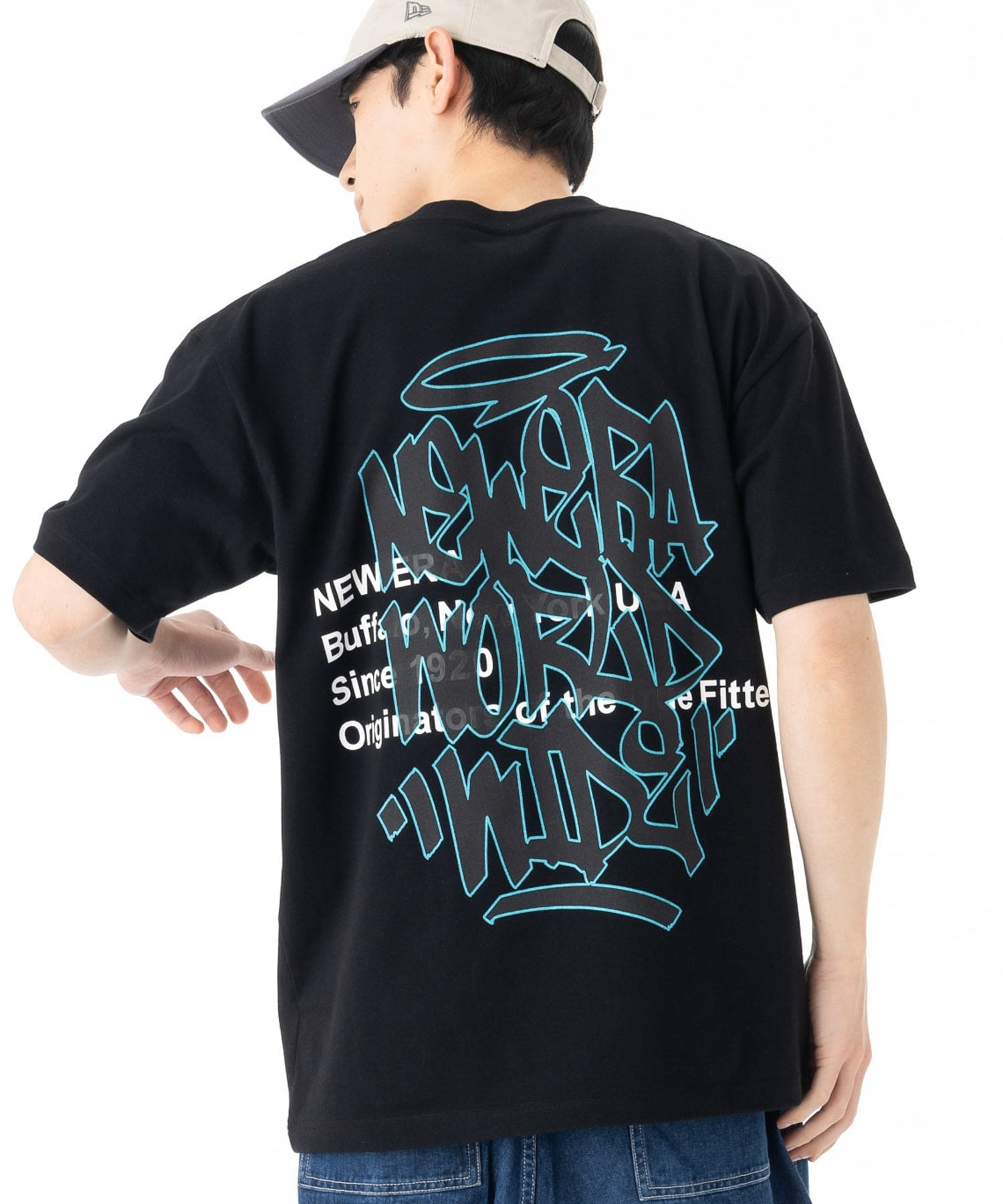 ニューエラアパレル 半袖Tシャツ グラフィックロゴ ONSPOTZ別注 オンスポッツ トップス カットソー・Tシャツ グレー ブラック ホワイト ピンク
