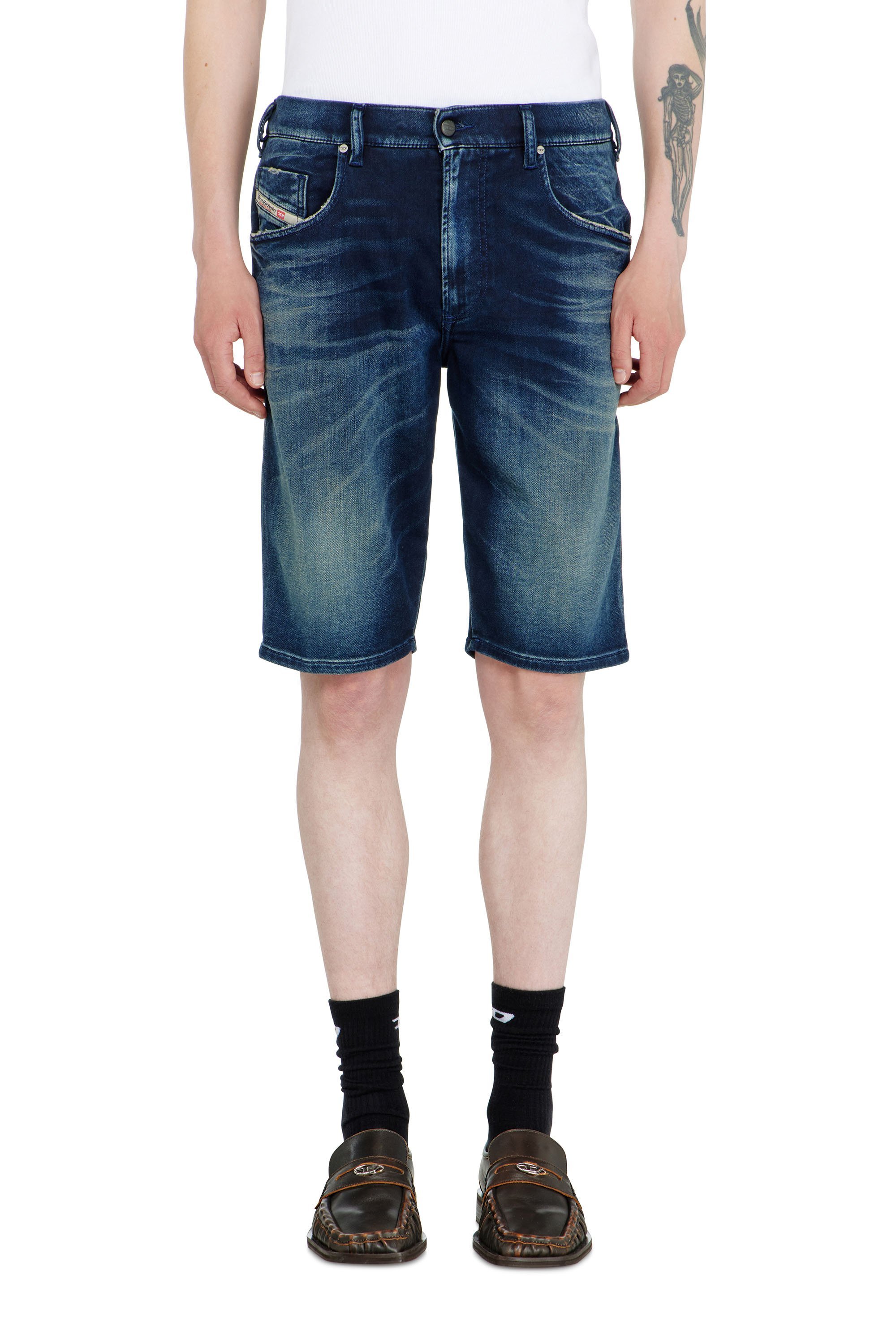 DIESEL メンズ ジョグ ショートパンツ 2033 D-KROOLEY-SHORT ディーゼル パンツ その他のパンツ ネイビー【送料無料】
