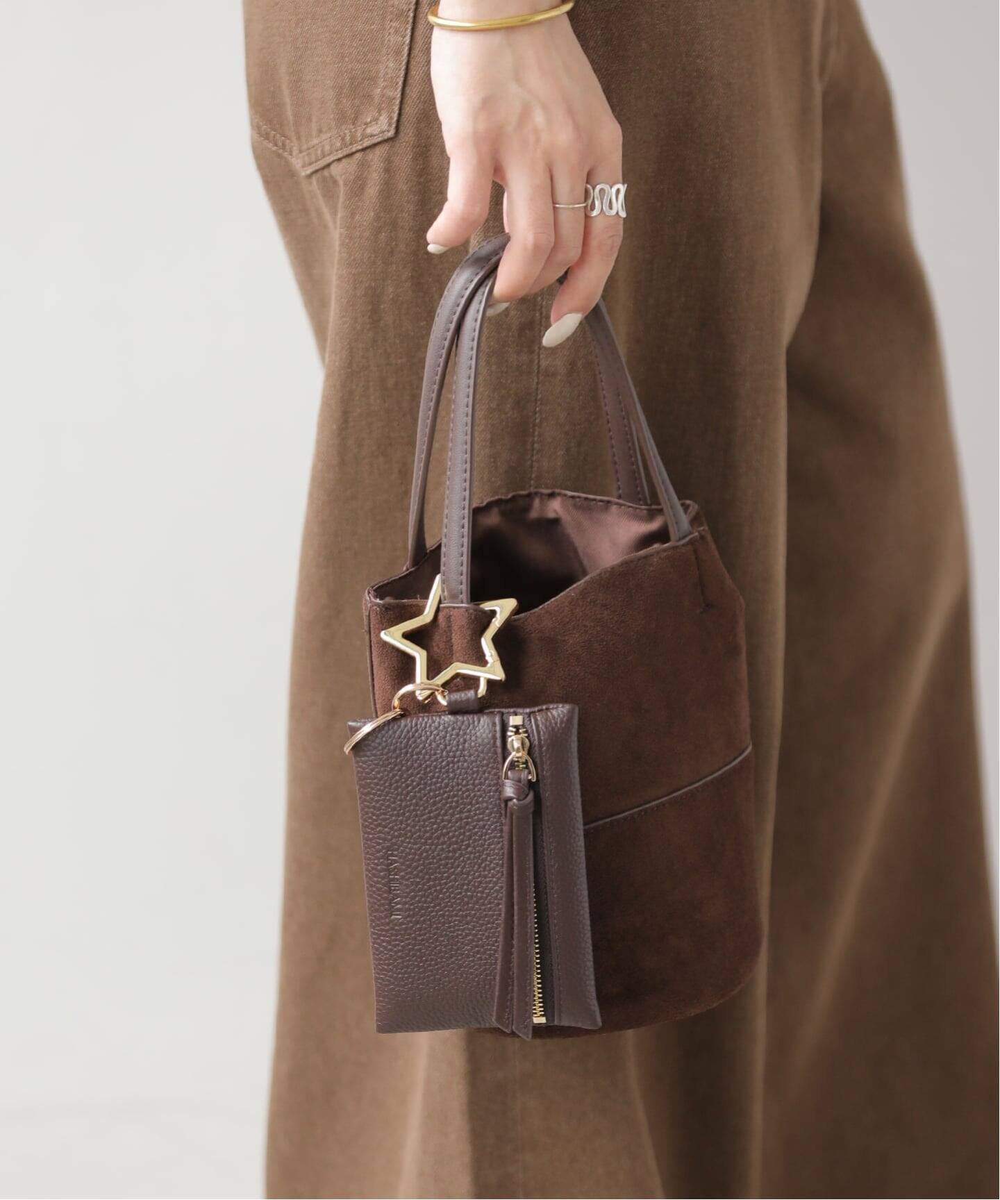 JOURNAL STANDARD relume 【HASHIBAMI/ハシバミ】カラビナジップポーチ ジャーナル スタンダード レリューム 財布・ポーチ・ケース ポーチ ブラック ブラウン