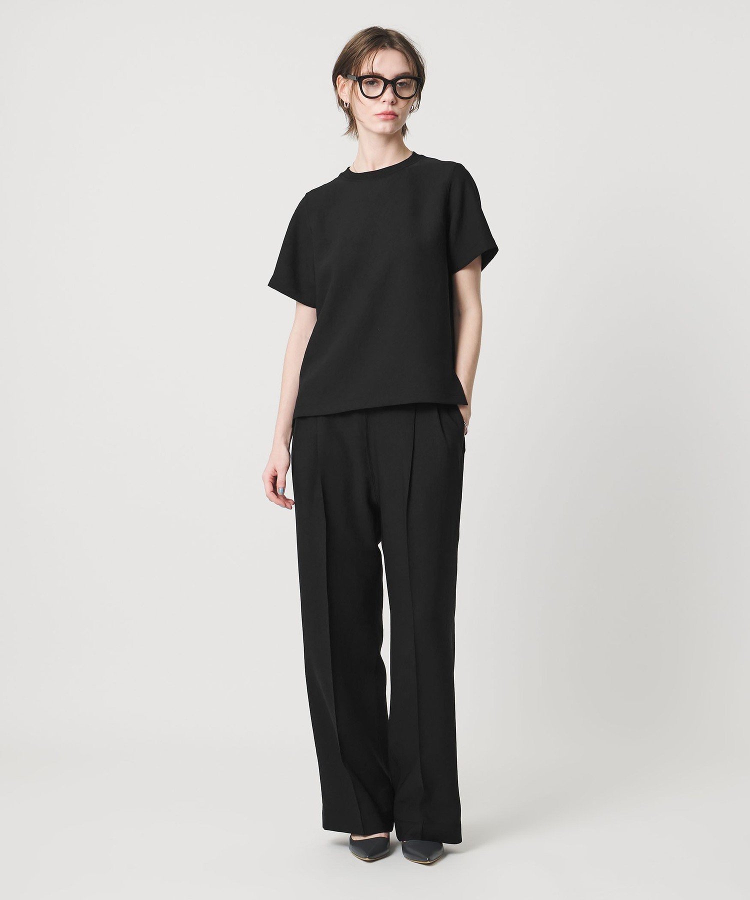 & SONS ＜D.O UNITED ARROWS BY DAISUKE OBANA for WOMEN＞I CR 2P WIDE PANTS/ワイドパンツ ユナイテッドアローズ パンツ その他のパンツ グレー ネイビー ブラック