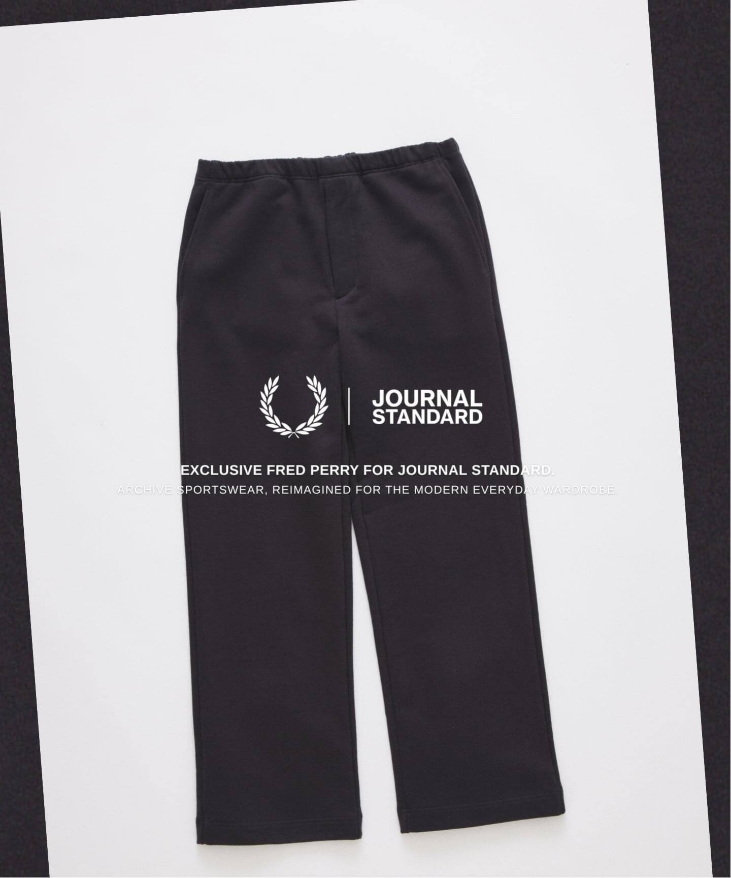 JOURNAL STANDARD 《予約》FRED PERRY / フレッドペリー 別注 スウェット トラウザーズ ジャーナル スタンダード パンツ ジャージ・スウェットパンツ ブラック ブラウン【送料無料】