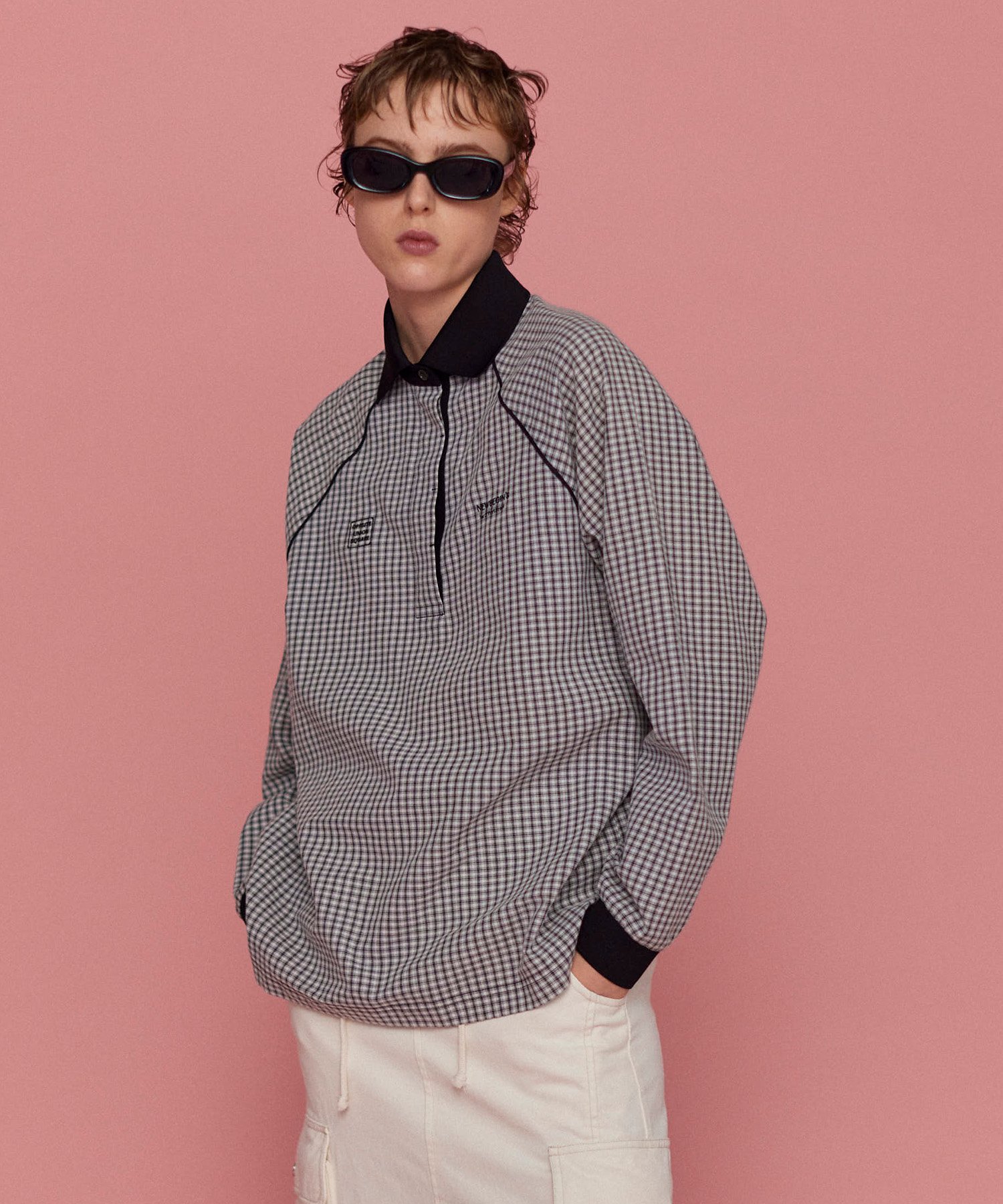 【SALE/30%OFF】MAISON SPECIAL NEW BEGING plaid pattern Polo Shirt メゾンスペシャル トップス ポロ...