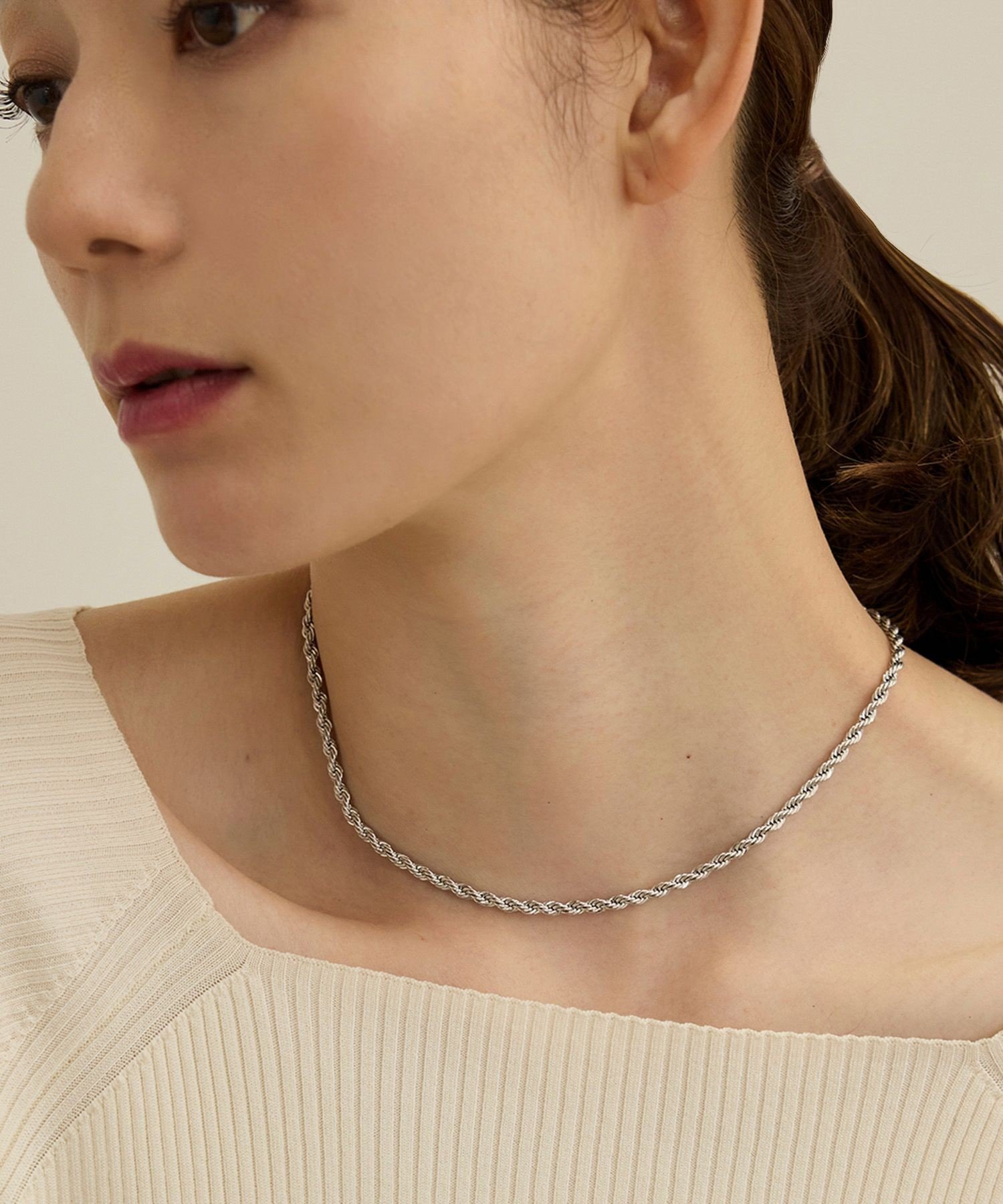 ROPE' ロープチェーンショートネックレス ロペ アクセサリー・腕時計 ネックレス ゴールド シルバー【送料無料】