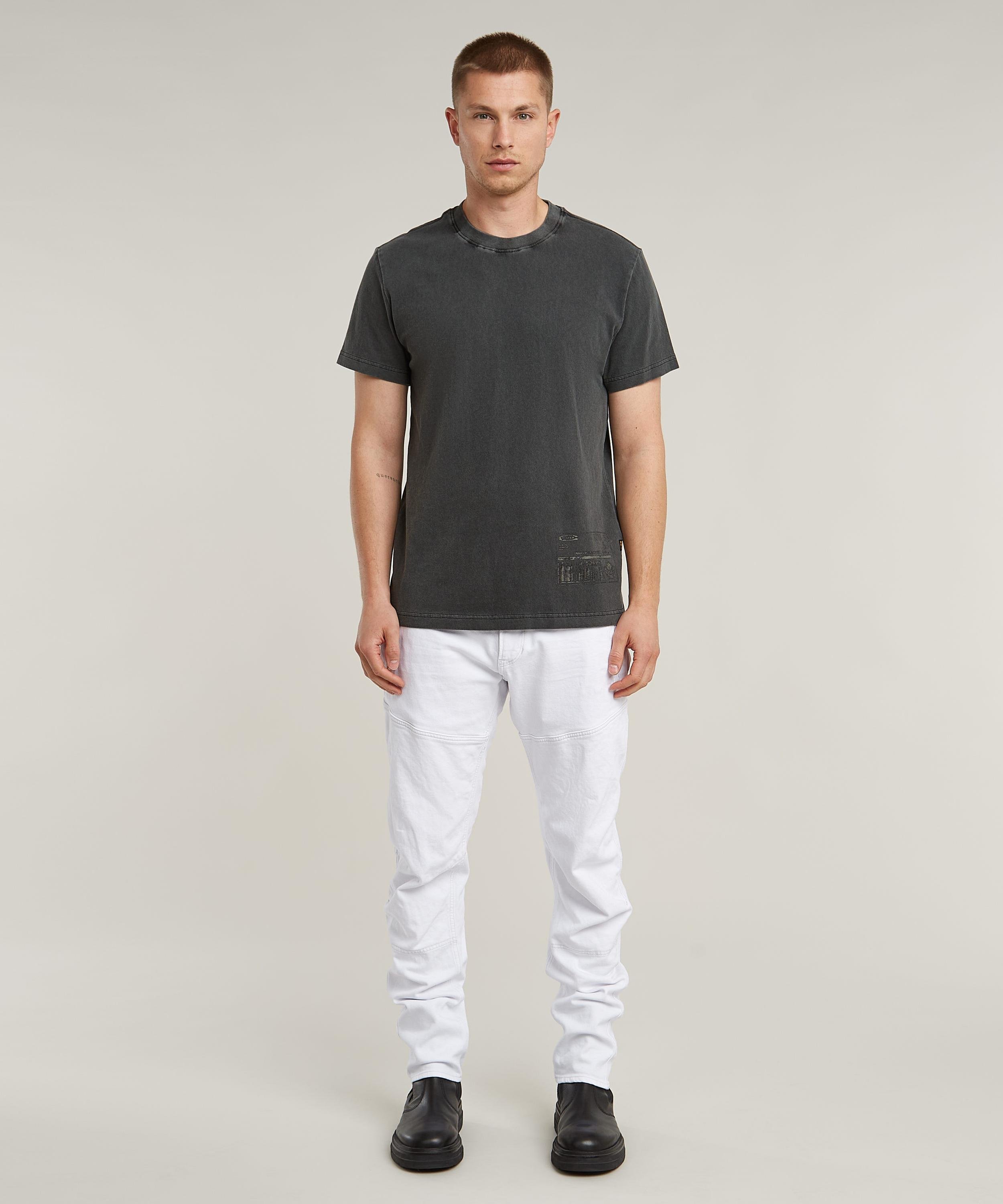 【公式ショップ】SHIPPING GRAPHIC OVERDYED T-SHIRT/オーバーダイルーズグラフィックTシャツ ジースターロゥ トップス カットソー・Tシャツ グレー