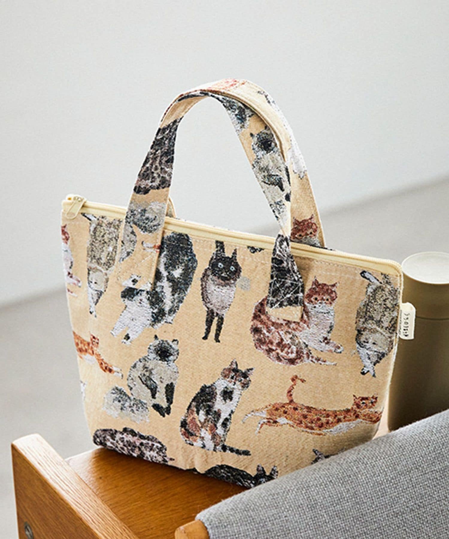 【SALE／30%OFF】studio CLIP 総柄ジャガードランチトート[うちの猫博] スタディオクリップ バッグ ト..